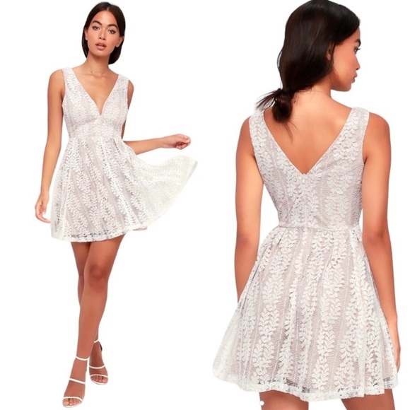 Lulus | Dresses | Lulus All Of My Heart White Lace Skater Dress M | Poshmark Lulus | Dresses | Lulus All Of My Heart White Lace Skater Dress M | Poshmark